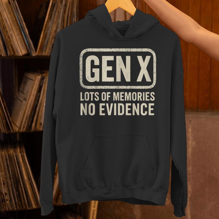 Gen X Lots Of Memories No Evidence Retro Nostalgia Unisex Hoodie