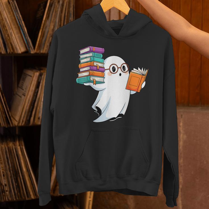 Ghost Reading Books Halloween Library Unisex Hoodie Ghost Reading Books Halloween Library Unisex Hoodie