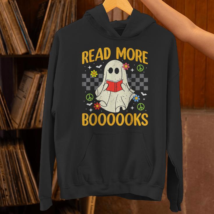 Ghost Reading Books Teacher Student Halloween Read More Book Unisex Hoodie