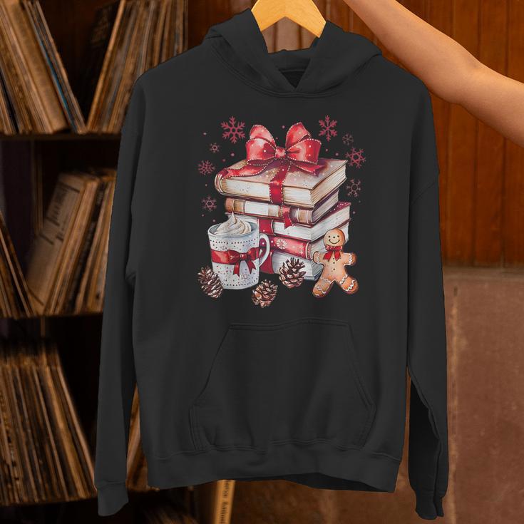 Girly Coquette Gingerbread Books And Hot Cocoa Cozy Season Unisex Hoodie