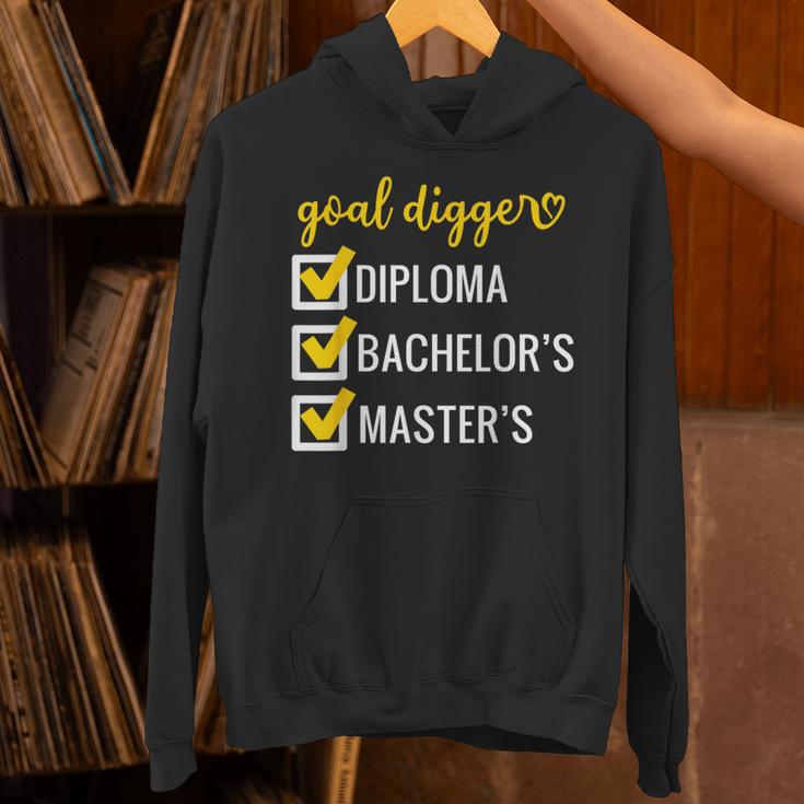Goal Digger Inspirational Quotes Master's Degree Graduation Unisex Hoodie