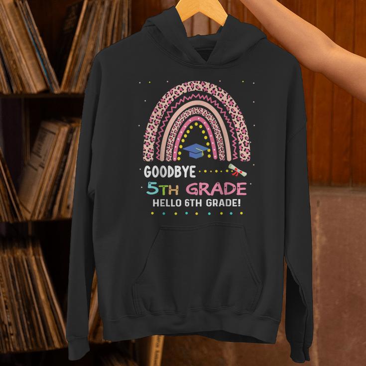 Goodbye 5TH Grade Graduation 2024 Hello 6TH Grade Rainbow Unisex Hoodie