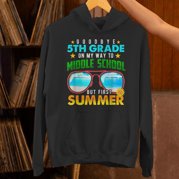 Goodbye 5th Grade Graduation To 6th Grade Hello Summer Kids Unisex Hoodie