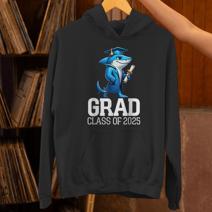 Grad Class Of 2025 Boys Shark Graduation Graduated Unisex Hoodie