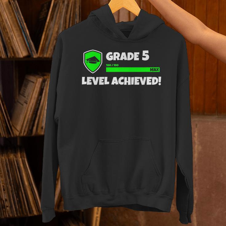 Grade 5 Level Achieved Video Gamer 5th Grade Graduation Unisex Hoodie