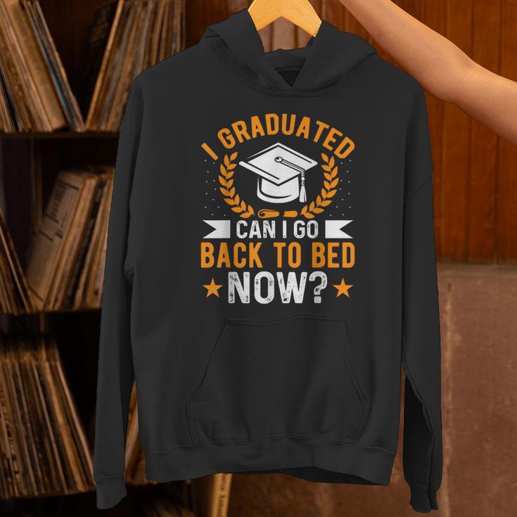 I Graduated Can I Go Back To Bed Now Graduation Unisex Hoodie