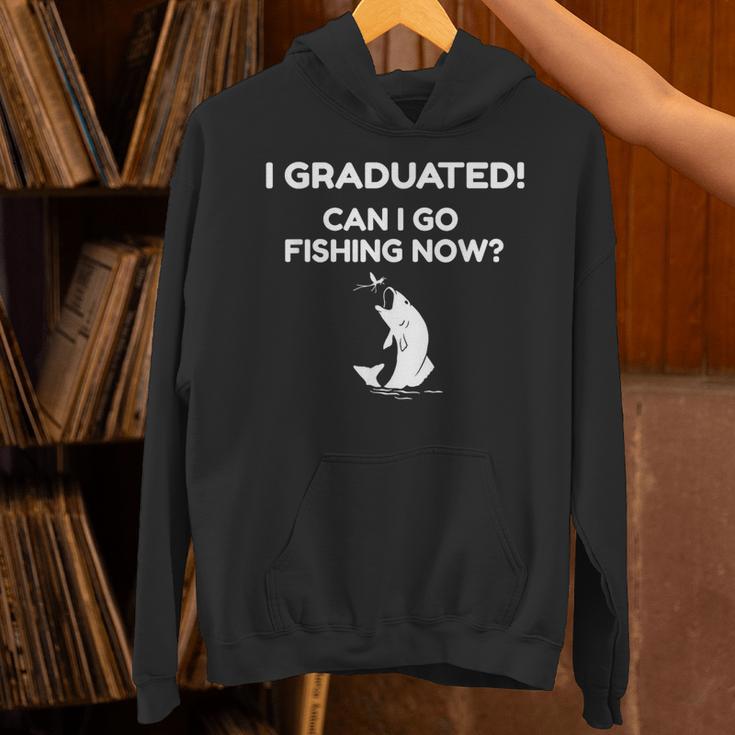 I Graduated Can I Go Fishing Graduation T-Shirt Unisex Hoodie