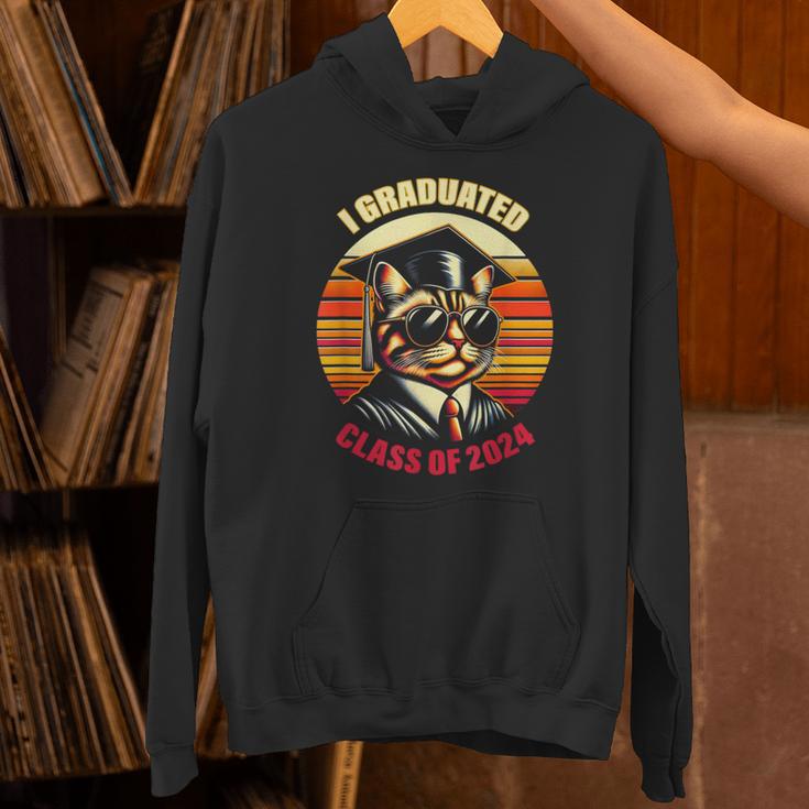 Graduation Day 2024 Graduate For School Degree College Cat Men Women Unisex Hoodie