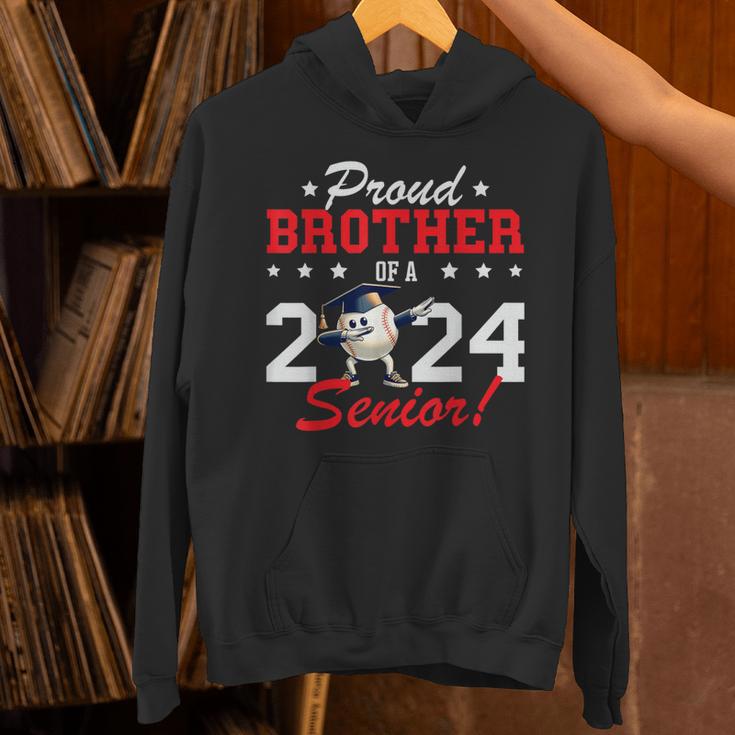 Graduation Proud Brother Of A 2024 Senior Baseball Player Unisex Hoodie
