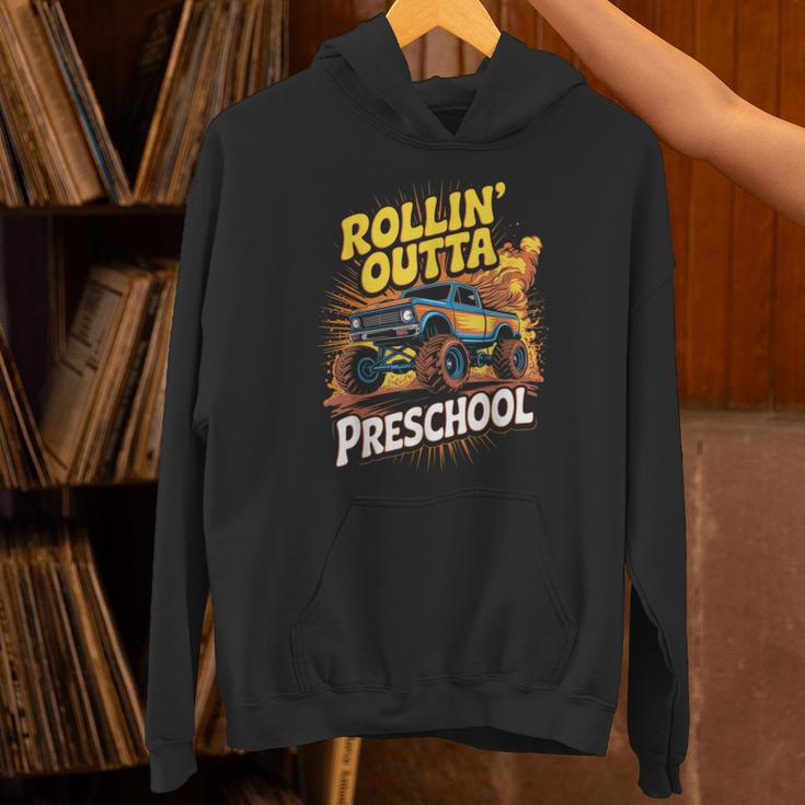 Graduation Rollin' Outta Preschool Monster Truck Boys Pre-K Unisex Hoodie