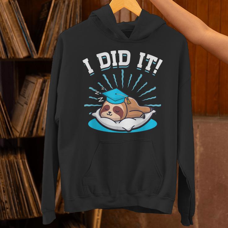 Graduation Did It Sloth Graduate Animal Sloths Sloth Unisex Hoodie