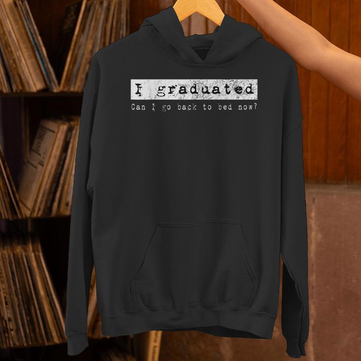GraduationShirt I Graduated Can I Go Back To Bed Unisex Hoodie