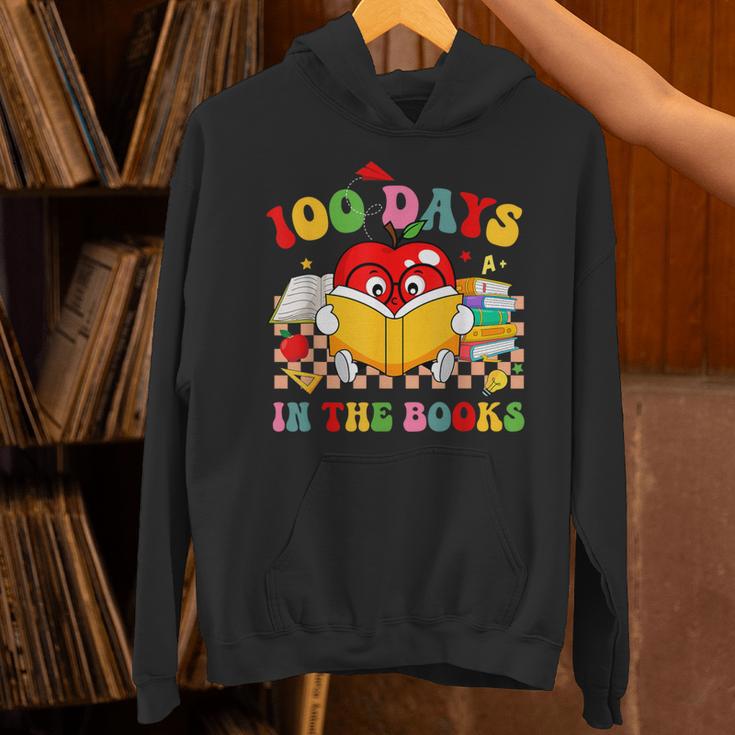 Groovy 100 Days In The Books Reading 100th Day Of School Unisex Hoodie