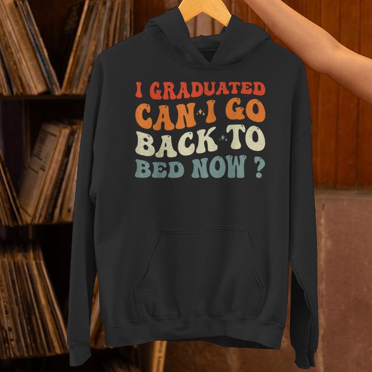 Groovy I Graduated Can I Go Back To Bed Now Graduation Unisex Hoodie