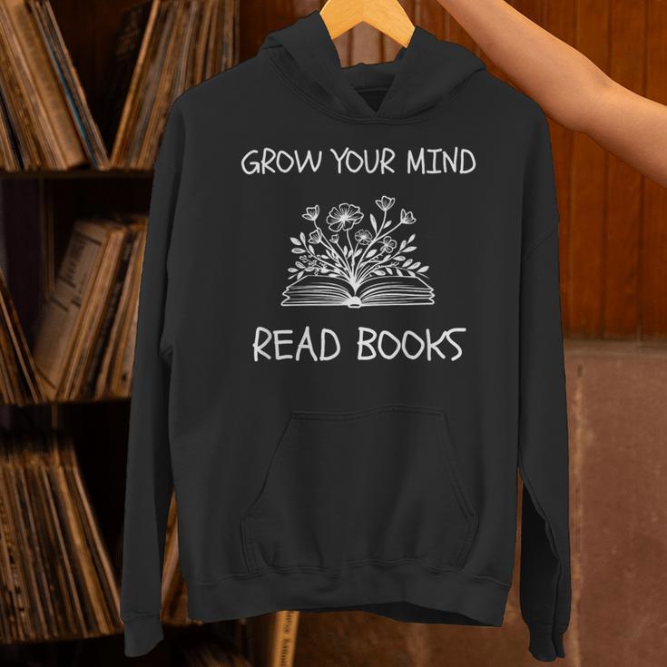 Grow Your Mind Read Books Tee Fun Book Lover Reading Outfit Unisex Hoodie