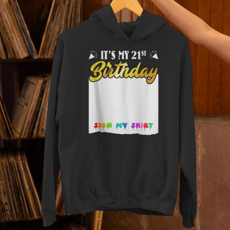 Guestbook My 21st Birthday Sign My Shirt Birthday Party Unisex Hoodie Guestbook My 21st Birthday Sign My Shirt Birthday Party Unisex Hoodie