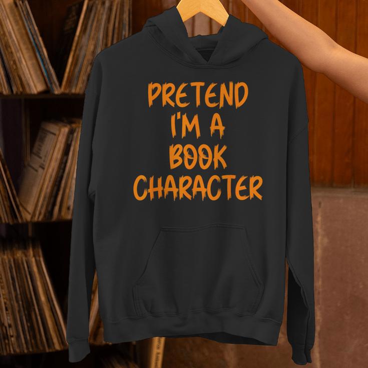 Halloween Pretend I'm Book Character Costume Lazy Adult Kids Unisex Hoodie