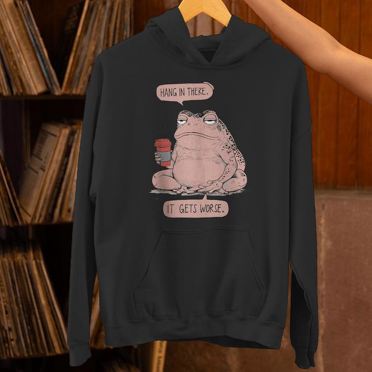 Hang In There It Gets Worse Introverts Anti Valentines Day Unisex Hoodie Hang In There It Gets Worse Introverts Anti Valentines Day Unisex Hoodie