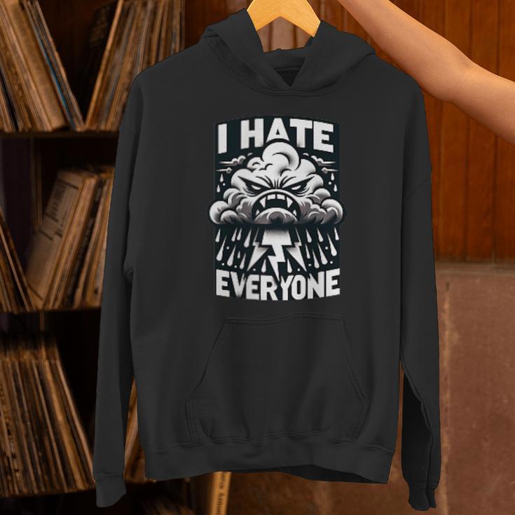 I Hate Everyone Introvert Anti-Social Dark Humor Unisex Hoodie I Hate Everyone Introvert Anti-Social Dark Humor Unisex Hoodie