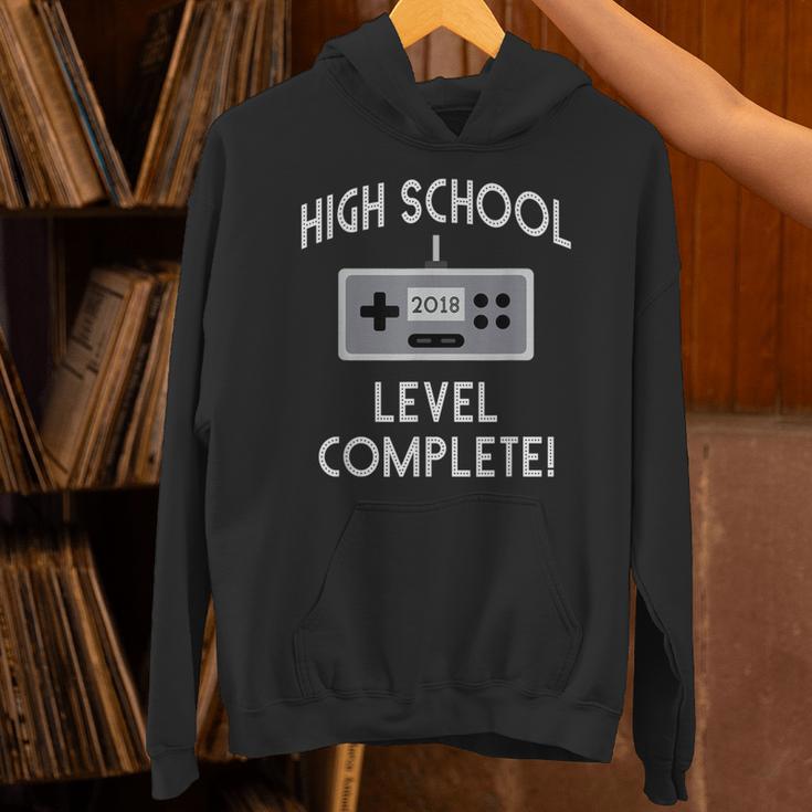 High School Graduation Shirt Level Complete Video Gamer Unisex Hoodie