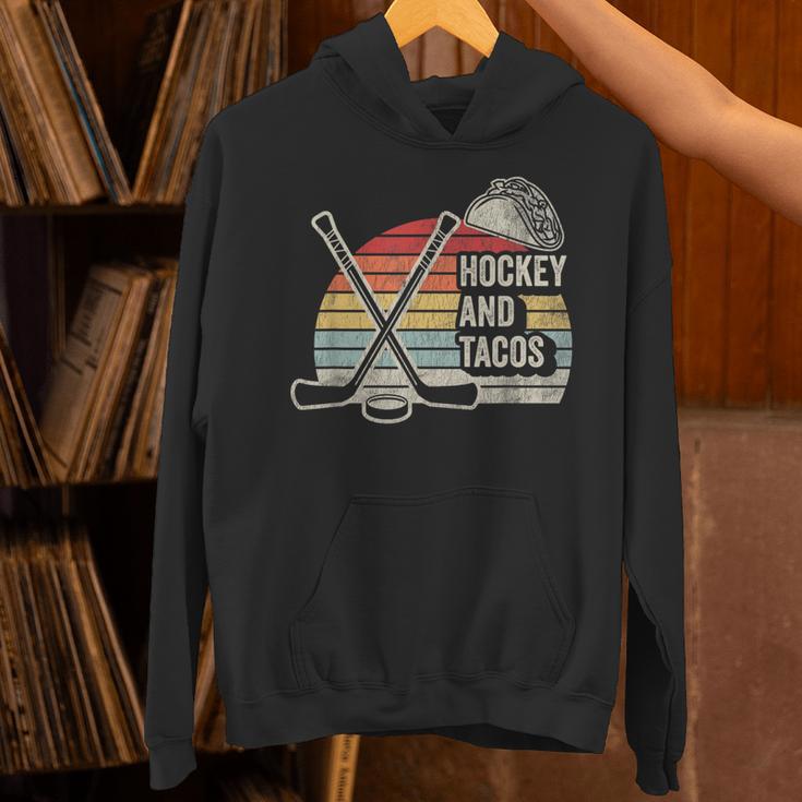 Hockey And Tacos Retro Nostalgia Lovers Unisex Hoodie Hockey And Tacos Retro Nostalgia Lovers Unisex Hoodie