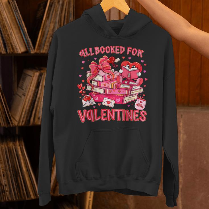 HUGvyn All Booked For Valentines Teacher Book Reading Heart Unisex Hoodie