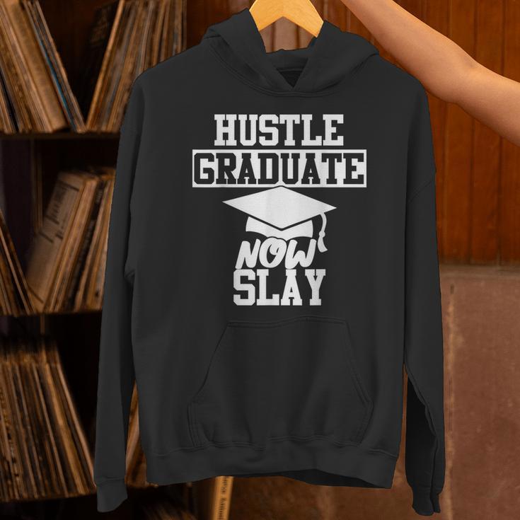 Hustle Graduate Now Slay MBA PhD Graduation Party Unisex Hoodie