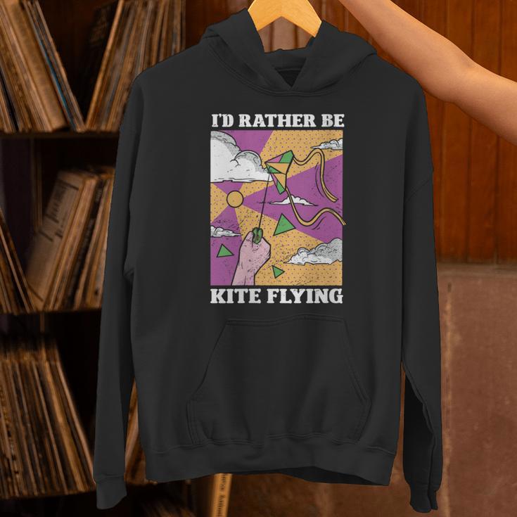 I'd Rather Be Kite Flying Throwback Hobby Memory Kite Unisex Hoodie