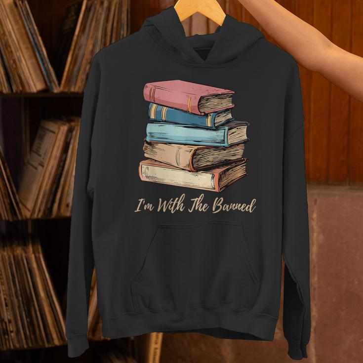 I'm With The Banned Read Banned Books Bookworm Men Women Unisex Hoodie