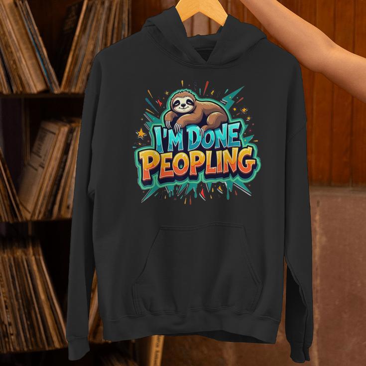 I'm Done Peopling Introvert Sloth Unisex Hoodie