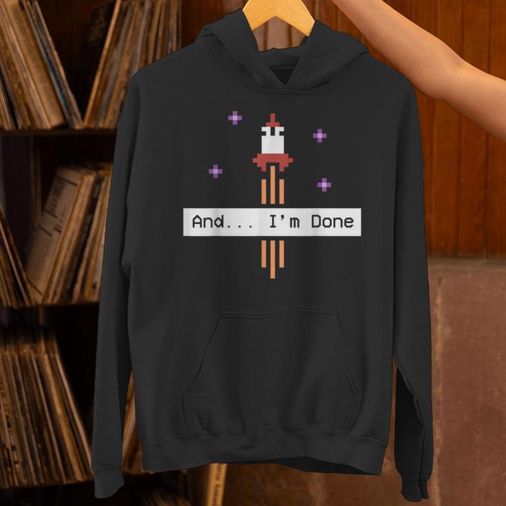 And I'm Done Rocket Graduation Retro Look Unisex Hoodie