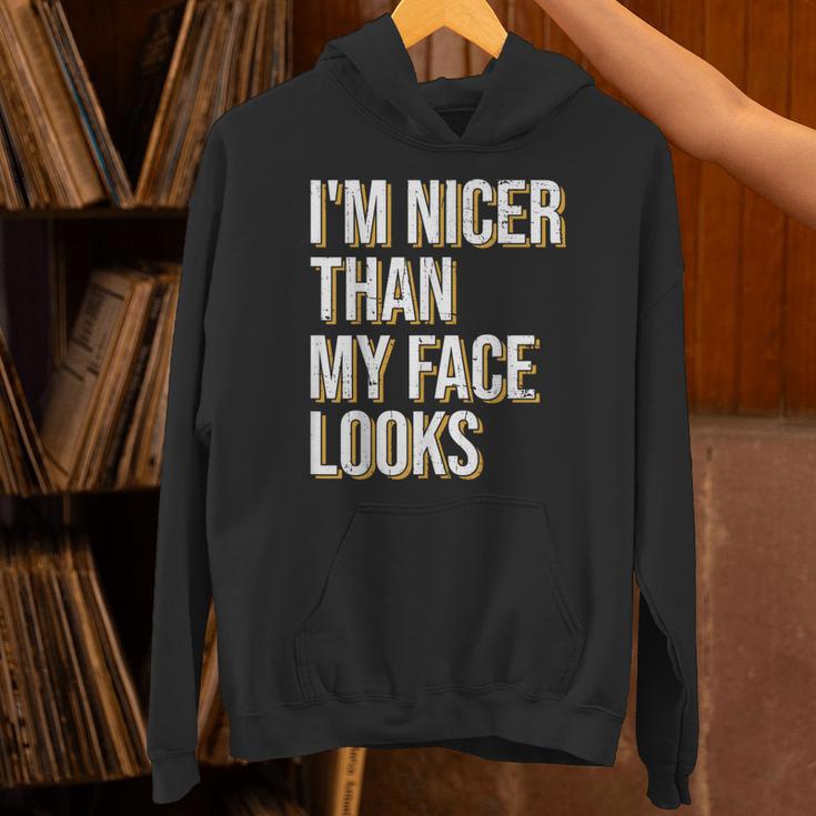 I'm Nicer Than My Face Looks Introverted Introverts Unisex Hoodie I'm Nicer Than My Face Looks Introverted Introverts Unisex Hoodie