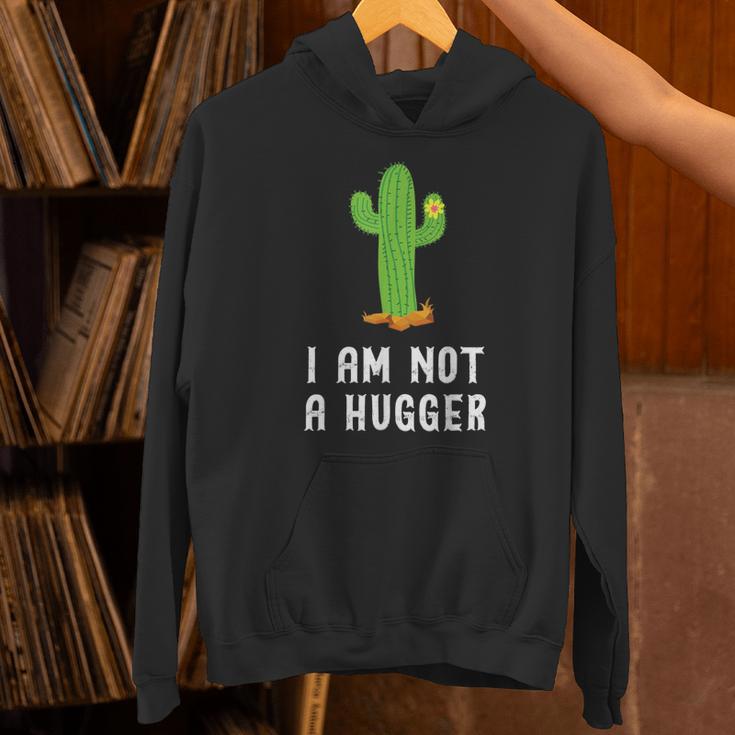 I'm Not A Hugger Cactus Not a Hugger Introvert Cute Unisex Hoodie