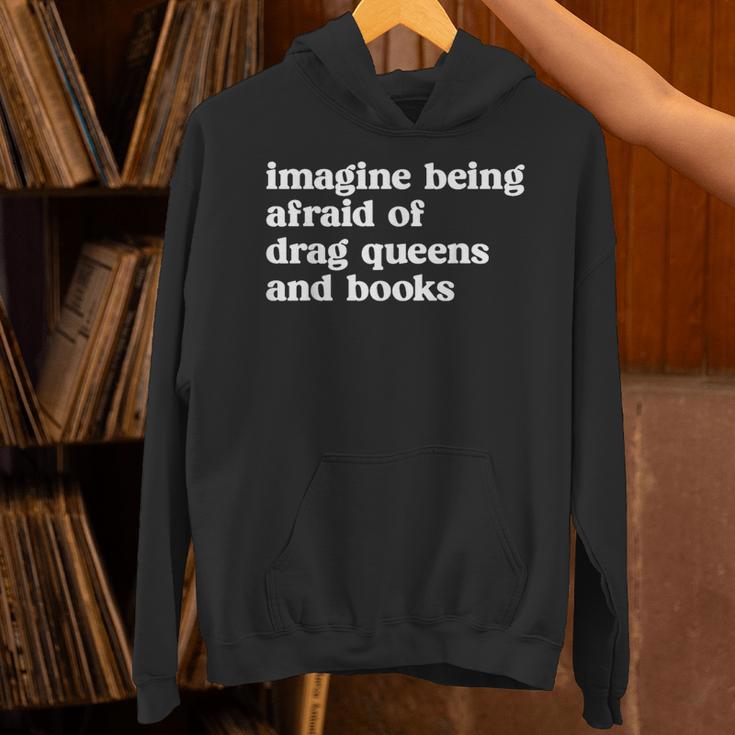 Imagine Being Afraid Of Drag Queens And Books Classic Unisex Hoodie