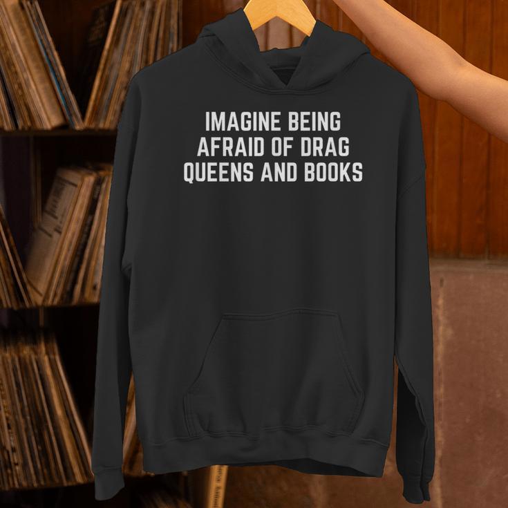 Imagine Being Afraid Of Drag Queens And Books Y2K LGBTQ Gay Unisex Hoodie