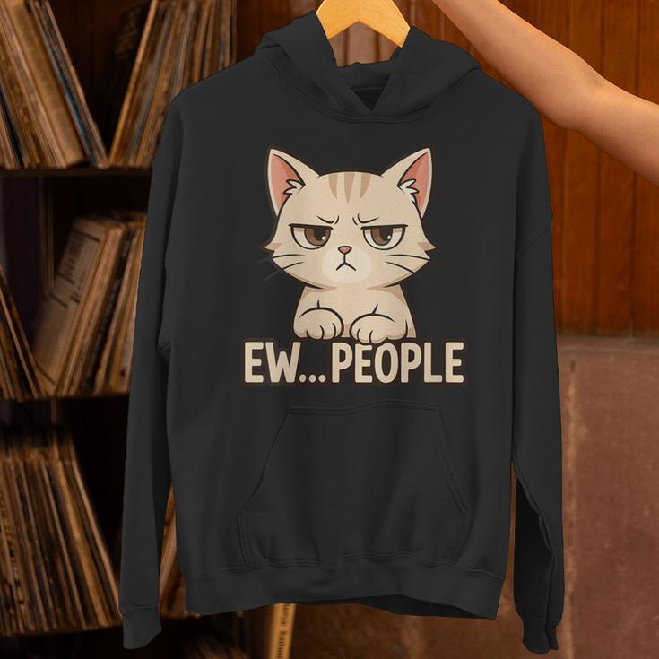 Introvert Anime Cat Ew People Unisex Hoodie Introvert Anime Cat Ew People Unisex Hoodie