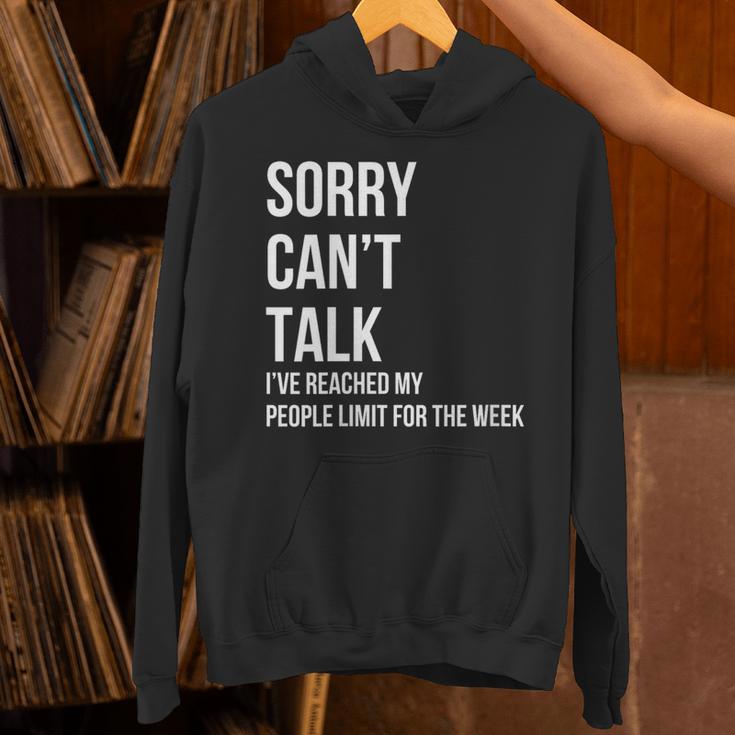Introvert Can't Talk Reached People Limit For The Week Unisex Hoodie