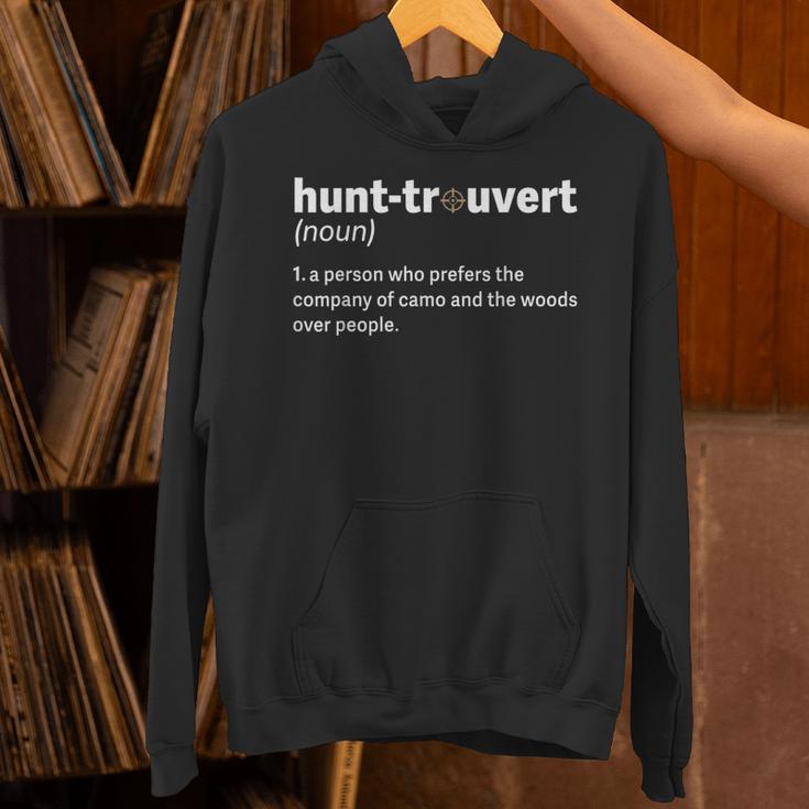 Introvert Hunter Definition Sarcastic Wildlife Hunting Humor Unisex Hoodie