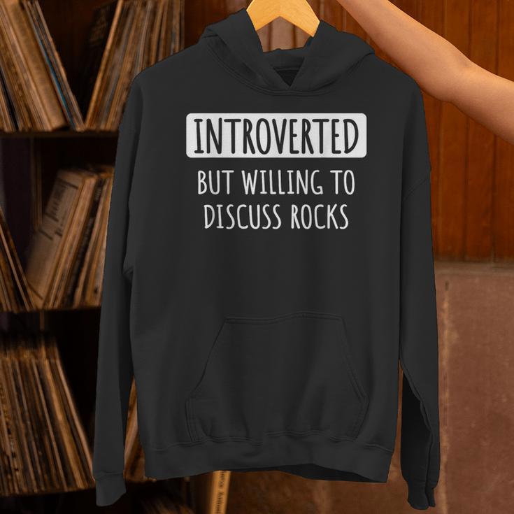 Introvert Introverted But Willing To Discuss Rocks Unisex Hoodie