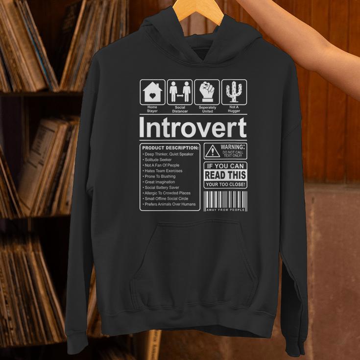 Introvert Label Antisocial Loner Socially Awkward Unisex Hoodie