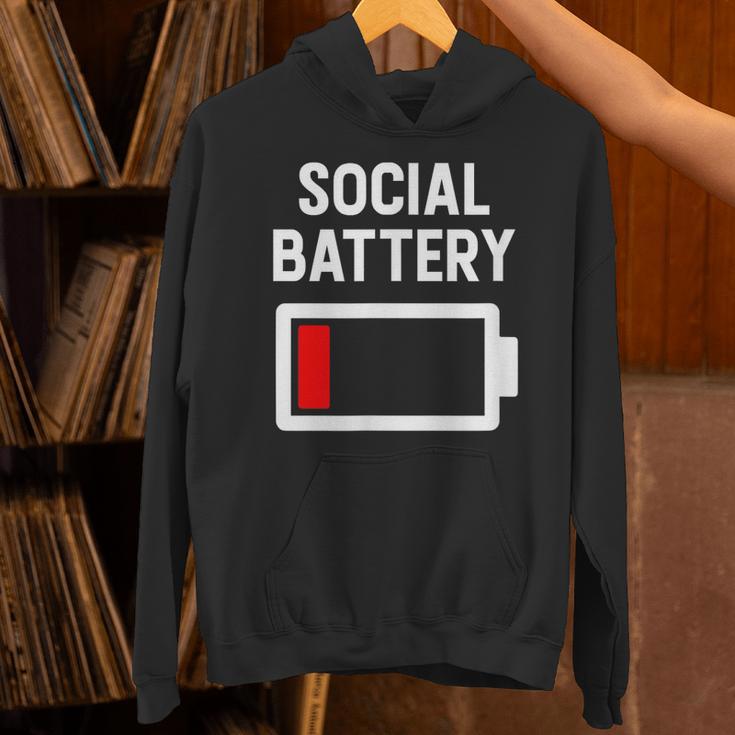 Introvert Low Social Battery Level Anti Social People Unisex Hoodie Introvert Low Social Battery Level Anti Social People Unisex Hoodie