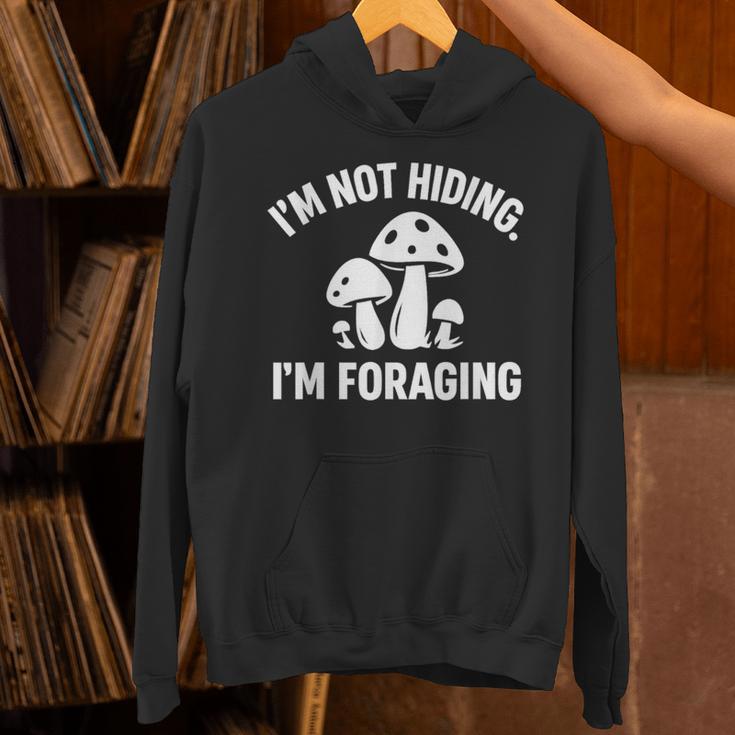 Introvert Mushroom Forager Humor Unisex Hoodie Introvert Mushroom Forager Humor Unisex Hoodie
