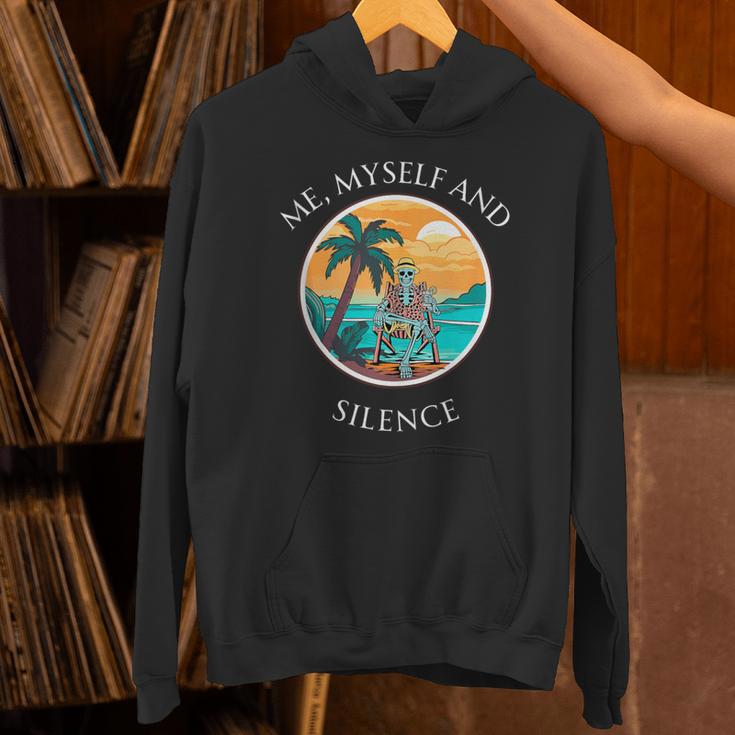 Introvert Relaxation Me Myself And Silence Summer Vacation Unisex Hoodie