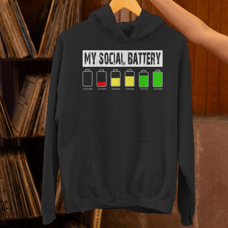 Introvert My Social Battery Low Level Graphic Unisex Hoodie Introvert My Social Battery Low Level Graphic Unisex Hoodie