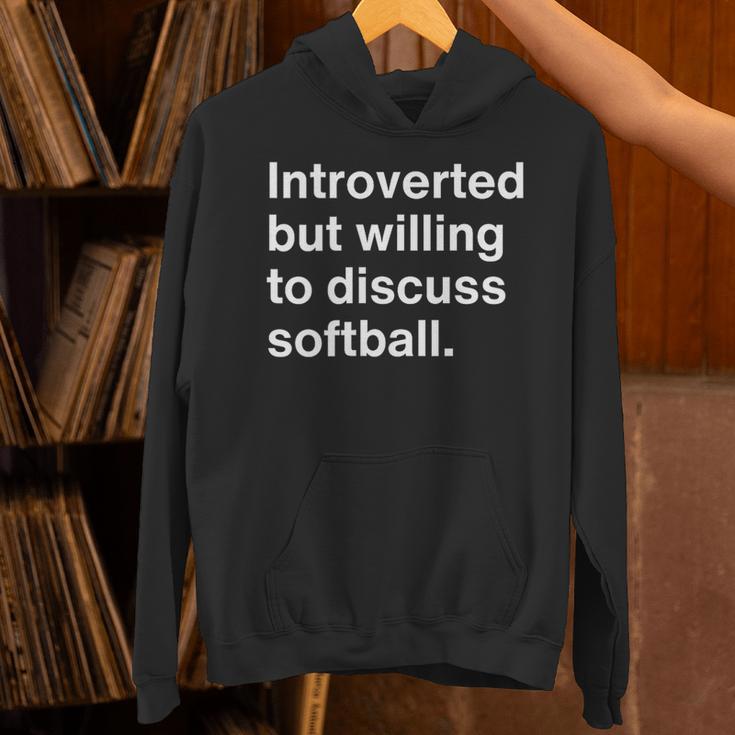 Introvert Softball Player Quote Unisex Hoodie Introvert Softball Player Quote Unisex Hoodie