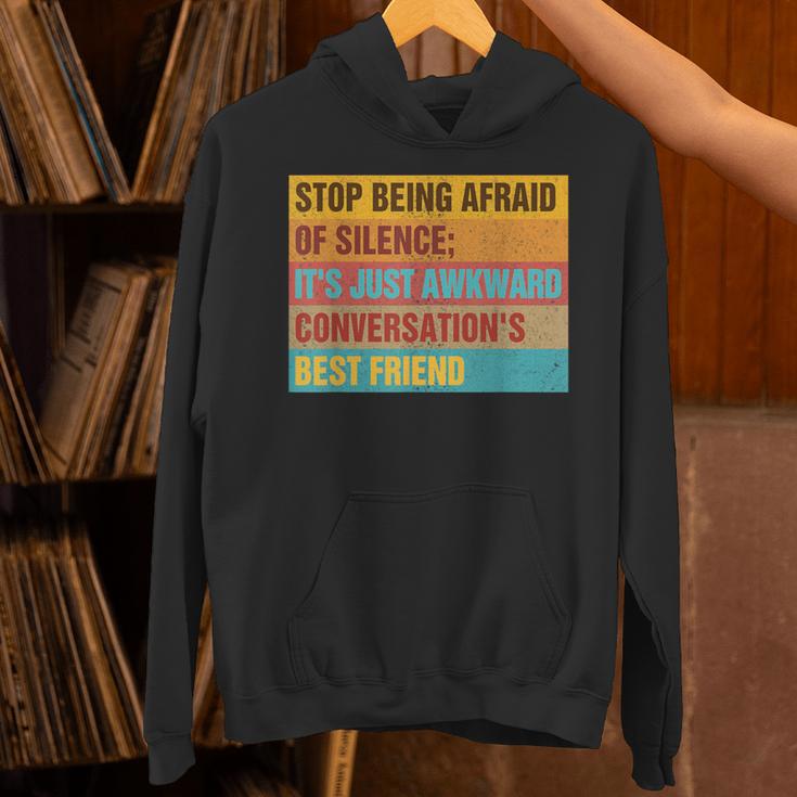 Introvert Stop Being Afraid Of Silence Just Awkward Unisex Hoodie Introvert Stop Being Afraid Of Silence Just Awkward Unisex Hoodie