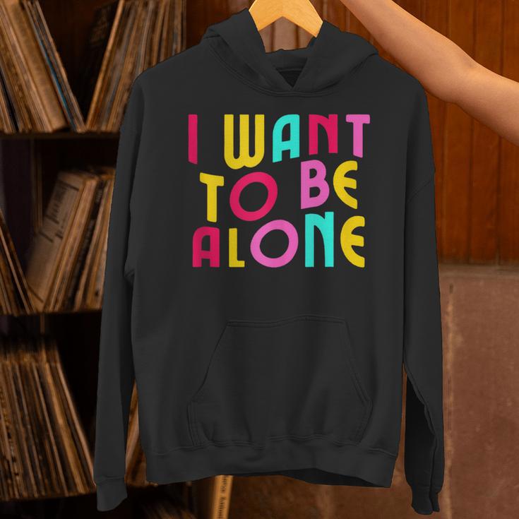 Introvert I Want To Be Alone Retro Wavy Unisex Hoodie Introvert I Want To Be Alone Retro Wavy Unisex Hoodie