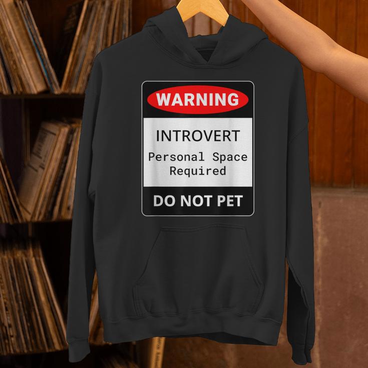 Introvert Warning Danger Do Not Pet Disturb Anti-Social Unisex Hoodie Introvert Warning Danger Do Not Pet Disturb Anti-Social Unisex Hoodie