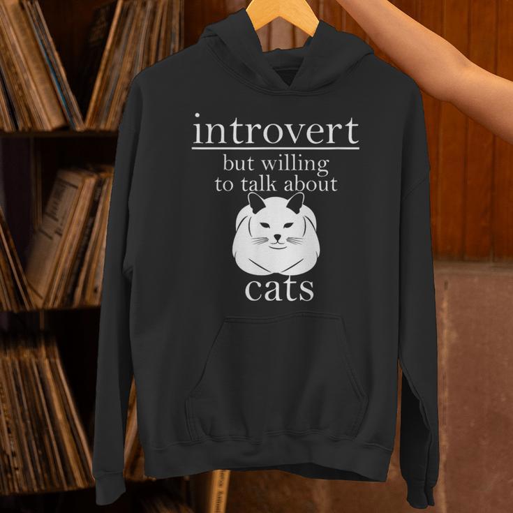 Introvert But Willing To Talk About Cats Unisex Hoodie