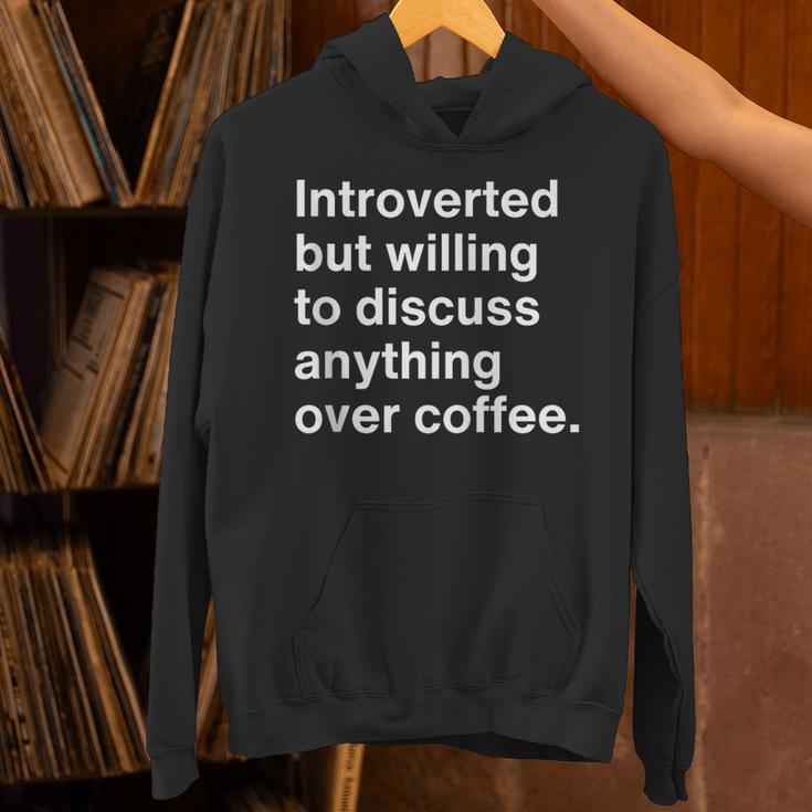 Introverted Coffee Lover Introvert Sarcasm Unisex Hoodie